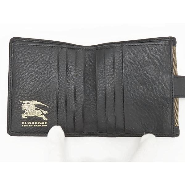 ほぼ新品 バーバリー  ハウスチェック Wホック財布 両面財布 コンパクト財布 ブラック ベージュ レザー キャンバス 楽天市場】【ほぼ新品】バーバリー BURBERRY ハウスチェック Wホック