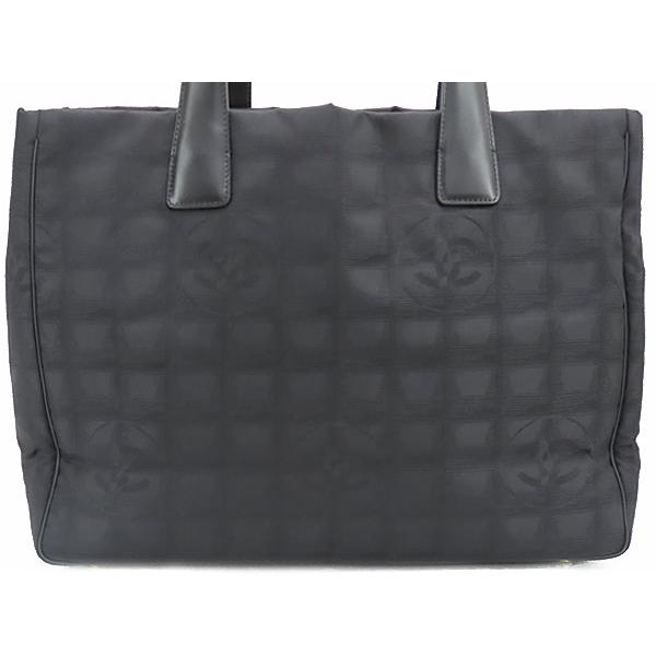 新品同様 シャネル CHANEL ニュートラベルライン トートMM トートバッグ ショルダーバッグ ブラック ナイロン A15991の画像
