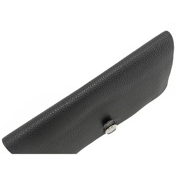 超美品 エルメス  ドゴン デュオ GM 二つ折り長財布 ケース付き ブラック トゴ □N   043070CK 89 HERMES（エルメス） 超美品 ドゴン デュオ GM 二つ折り長財布 コイン