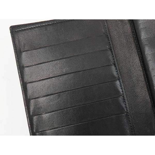 外超美品 シャネル CHANEL ヴィンテージ ココマーク キャビアスキン 二つ折り長財布 がま口財布 ブラック A13498の画像