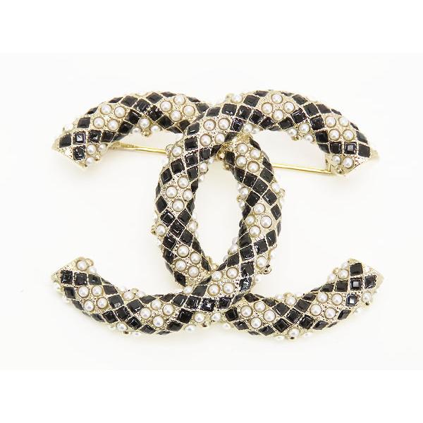 CHANEL（シャネル） 新品同様 ココマーク パール ブローチ シャンパン