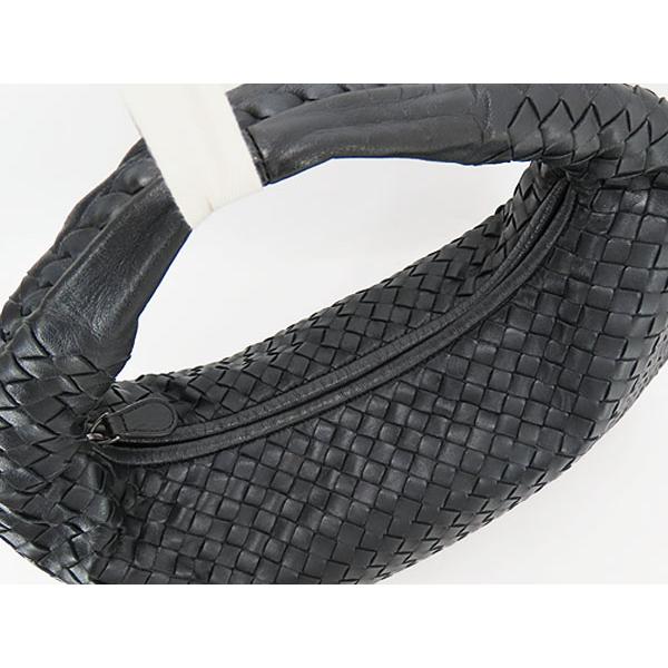 ボッテガヴェネタ イントレチャート ホーボー ショルダーバッグ 黒 115653 BOTTEGA VENETA（ボッテガ・ヴェネタ） 美品 ボッテガ ヴェネタ