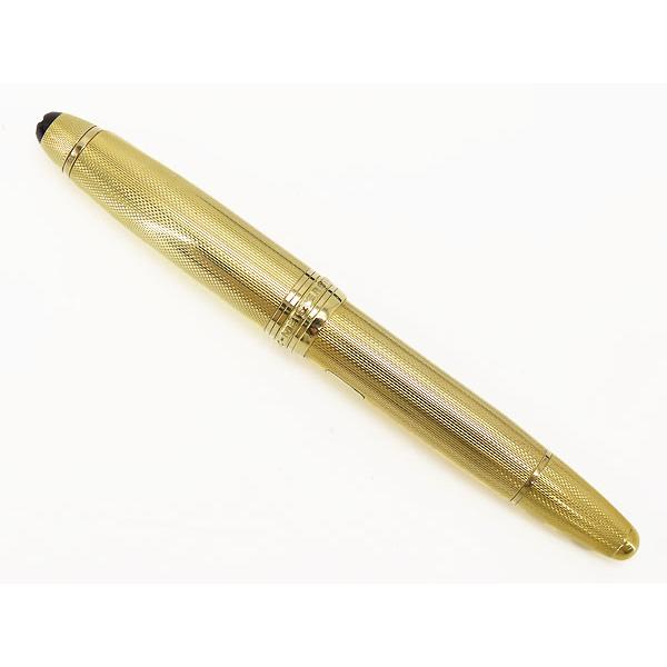 激レア新品同様 モンブラン  マイスターシュテュック ソリテール ル グラン 万年筆 1464 ウエーブ 波柄 ゴールドプレーテッド 18K AU750 MONTBLANC（モンブラン） 激レア新品同様 マイスターシュテュック