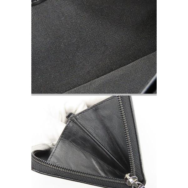 美品 シャネル CHANEL ココマーク キャビアスキン ラウンドファスナー長財布 ブラック シルバー金具 グレインドカーフスキン A50071の画像