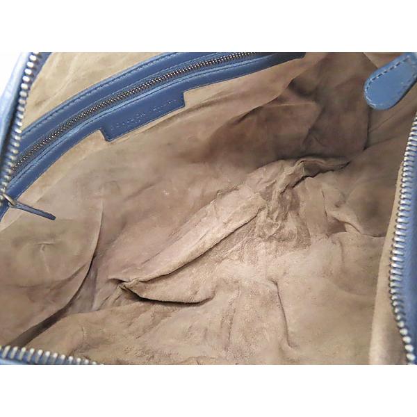 新品同様 ボッテガ ヴェネタ BOTTEGA VENETA イントレチャート ホーボー ショルダー バッグ レザー ブルー 90312440 BOTTEGA VENETA（ボッテガ・ヴェネタ） 超美品 ボッテガ ヴェネタ
