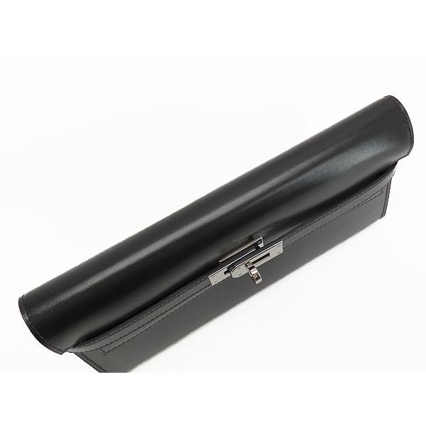 超美品 エルメス  ケリーウォレット ロング 二つ折り長財布 ブラック シルバー金具 ボックスカーフ H051301CK 89 Kelly 超美品 エルメス HERMES ケリーウォレット ロング 二つ折り長