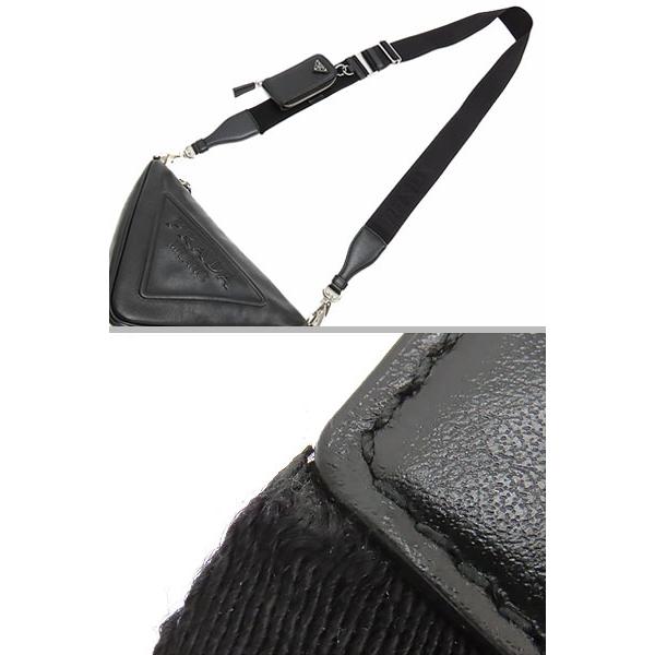 PRADA 超美品 プラダ トライアングル エンボスロゴ ショルダーバッグ