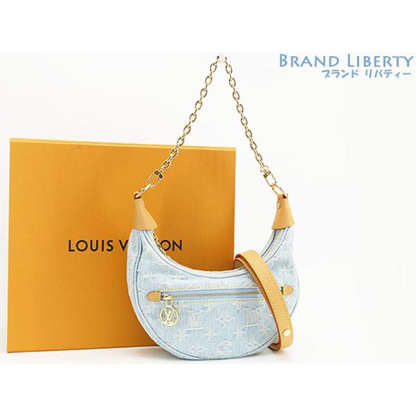 Louis Vuitton デニムショルダーバッグ、ほぼ新品 LOUIS VUITTON（ルイ・ヴィトン） レアほぼ新品 モノグラム デニム