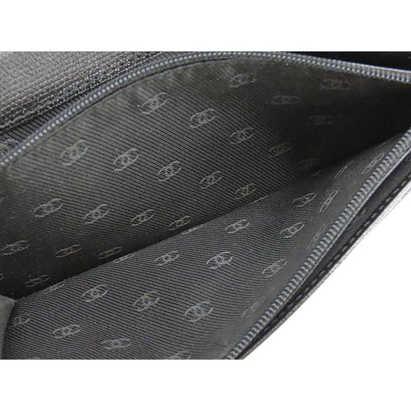 新品同様 シャネル CHANEL ココボタン 二つ折り長財布 ブラック カーフレザー A20904の画像