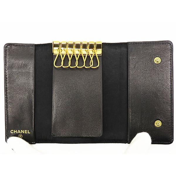 キャビアスキン ほぼ新品 シャネル ヴィンテージ ココマーク 6連 キー