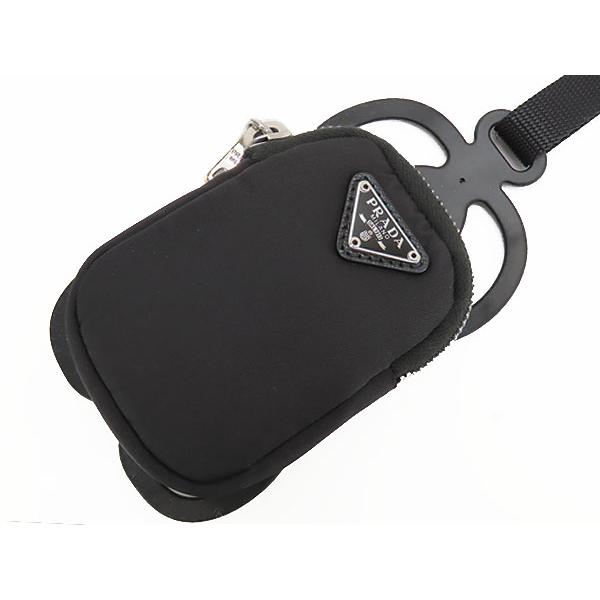 正規品 PRADA ナイロンポーチスマートフォンネックホルダーバッグ1ZT001 PRADA（プラダ） 美品 ナイロン スマートフォンホルダー ネック