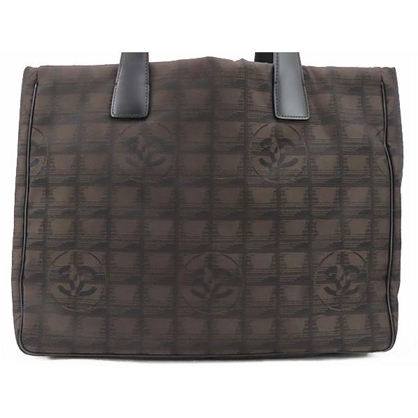 新品同様 シャネル CHANEL ニュートラベルライン トートMM トートバッグ ショルダーバッグ ハンドバッグ マロン ダークブラウン ナイロン A15991の画像