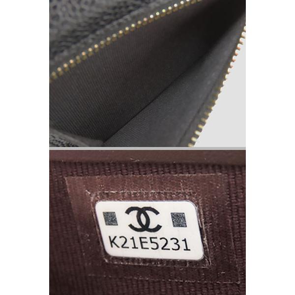 新古品 シャネル CHANEL ココマーク マトラッセ キャビアスキン スモールフラップウォレット 三つ折り財布 コンパクト財布 ブラック A82288 AP0231の画像