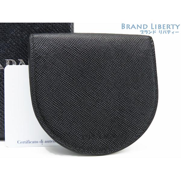 【極美品】PRADA プラダ サフィアーノ レザー 馬蹄型 ケース 小銭 PRADA（プラダ） 超美品 サフィアーノ 半円 コインケース 小銭入れ