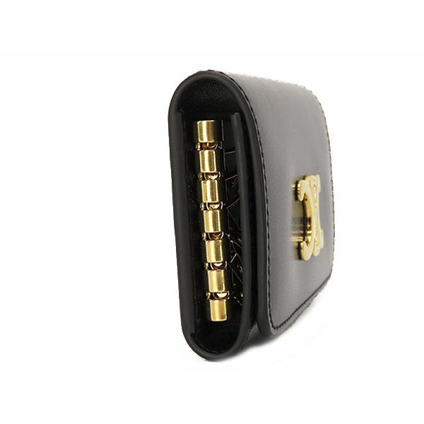 CELINE（セリーヌ） 超美品 トリオンフ シャイニーカーフスキン 6連