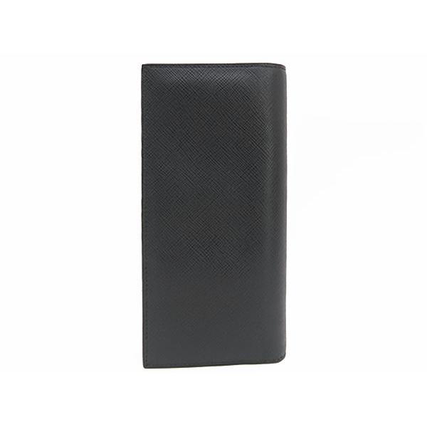 ✨美品✨プラダ　長財布　２つ折り財布　メタルロゴ　サフィアーノレザー　黒 PRADA（プラダ） 美品 サフィアーノ メタル 二つ折り長財布 ブラック