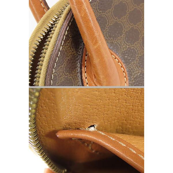 美品 セリーヌ CELINE ヴィンテージ マカダム 2WAY ミニ ハンドバッグ ショルダーバッグ ポシェット ブラウン_8