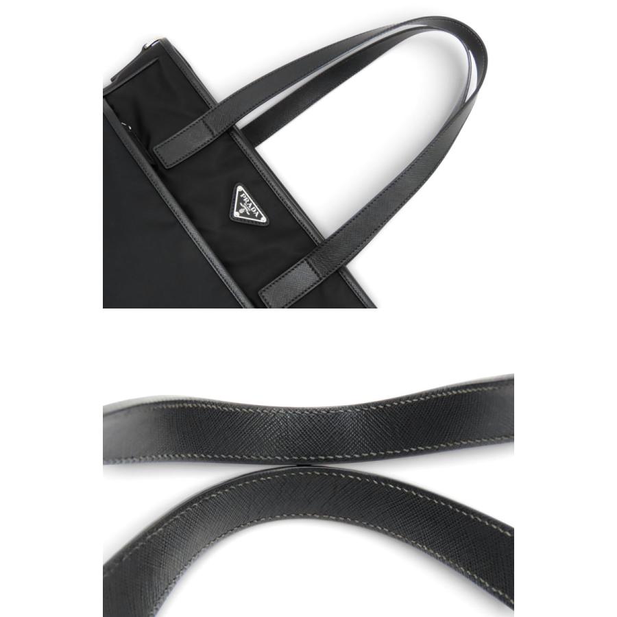 PRADA（プラダ） 美品 ナイロン サフィアーノ トライアングル トート