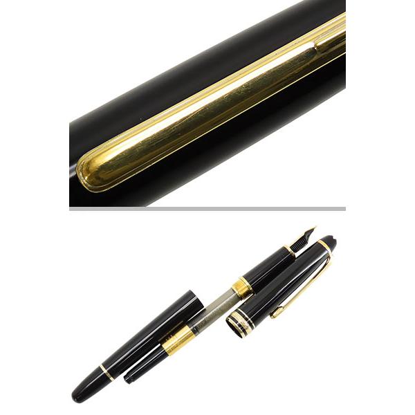 美品 モンブラン MONT BLANC マイスターシュテュック クラシック 万年筆 144 ブラック ゴールド ペン先14K AU585 132462 106511 MONTBLANC（モンブラン） 美品 マイスターシュテュック クラシック