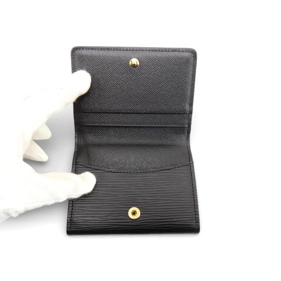 美品 ルイヴィトン エピ ラドロー Wホック ケース ミニ財布 黒 LOUIS VUITTON（ルイ・ヴィトン） 新古品 エピ ラドロー コインケース