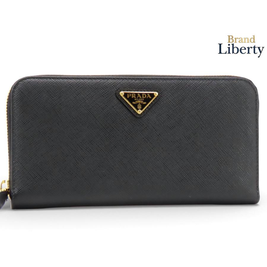 PRADA（プラダ） 新品同様 サフィアーノ トライアングル ジップ