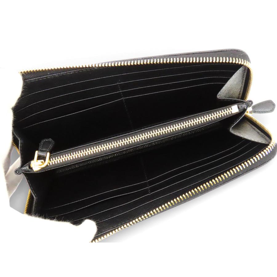 ⭐️新型 極美品 プラダ サフィアーノ トライアングル ラウンドファスナー 長財布 PRADA（プラダ） 新品同様 サフィアーノ トライアングル ジップ