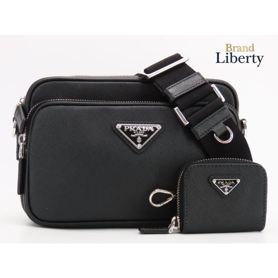PRADA（プラダ） ほぼ新品 サフィアーノ トライアングル ショルダー