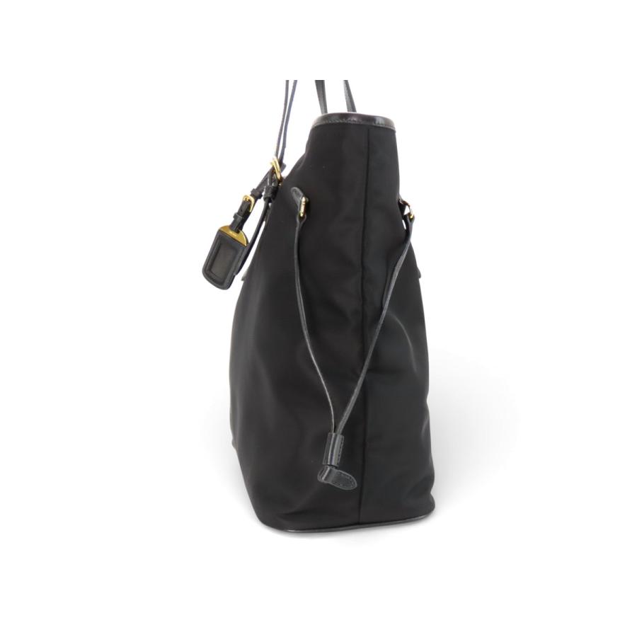 新品同様 プラダ PRADA ナイロン テスート サフィアーノ ショルダートートバッグ ハンドバッグ ショルダーバッグ NERO ブラック ナイロン レザー BR4997 PRADA（プラダ） 新品同様 ナイロン テスート サフィアーノ ショルダー