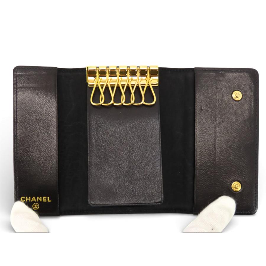 【美品】シャネル キーケース ６連 キャビアスキン ココマーク CHANEL CHANEL（シャネル） ほぼ新品 ヴィンテージ ココマーク キャビアスキン
