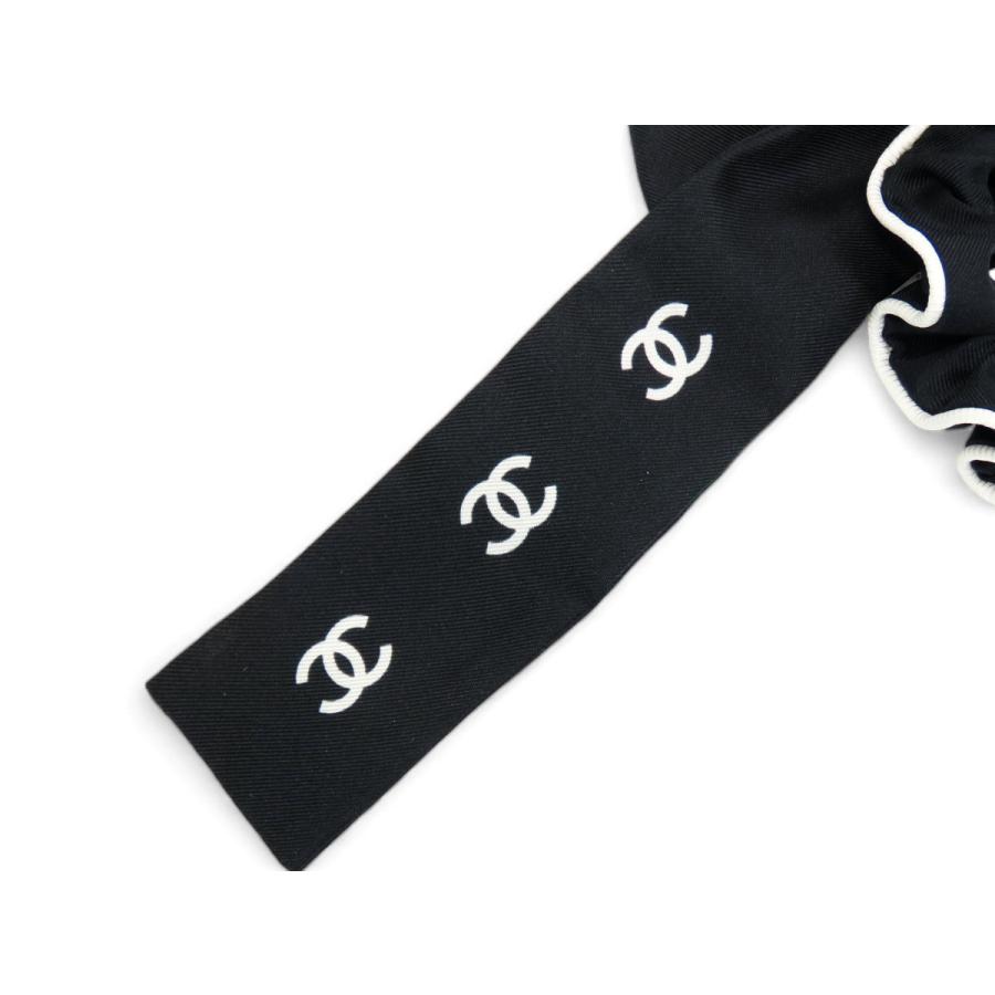 CHANEL（シャネル） 超美品 リボン ココマーク ロゴ シルク シュシュ