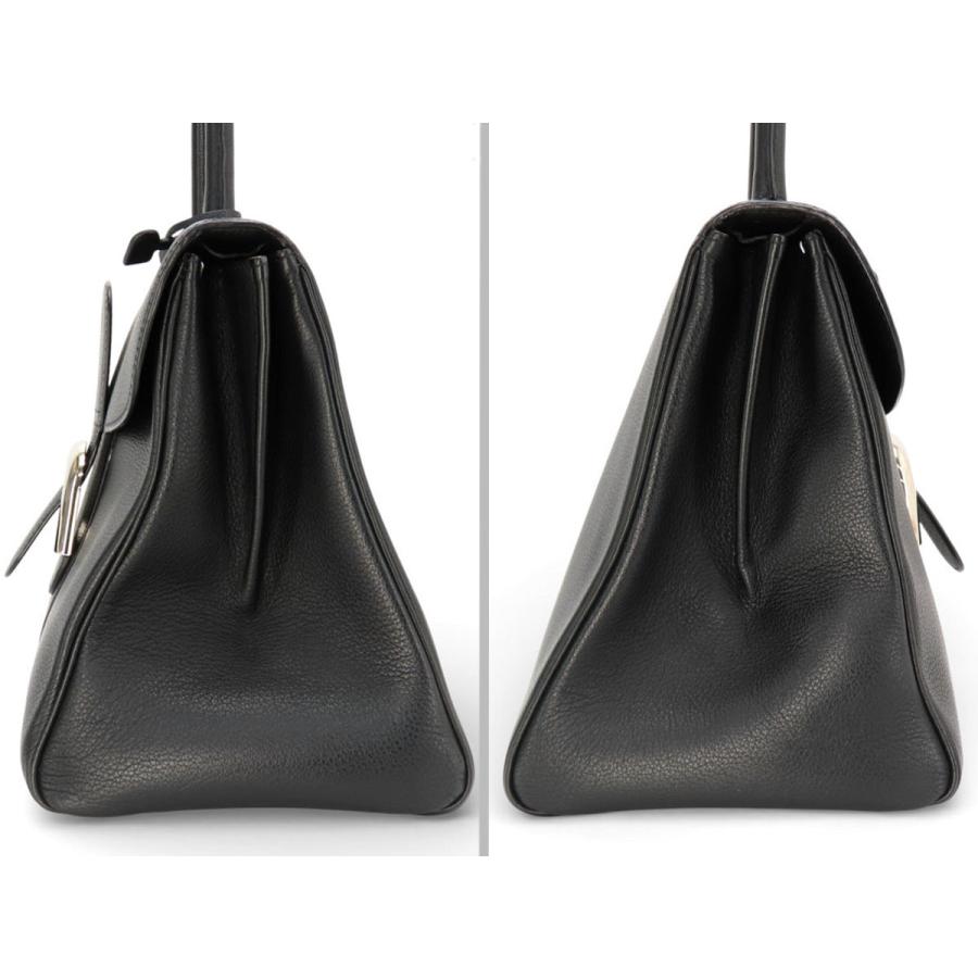 【極美品】デルヴォー ブリヨンMM 2way ハンドバッグ ショルダーバッグ 黒 DELVAUX（デルヴォー） 美品 DELVAU ブリヨン MM 2WAY ハンドバッグ