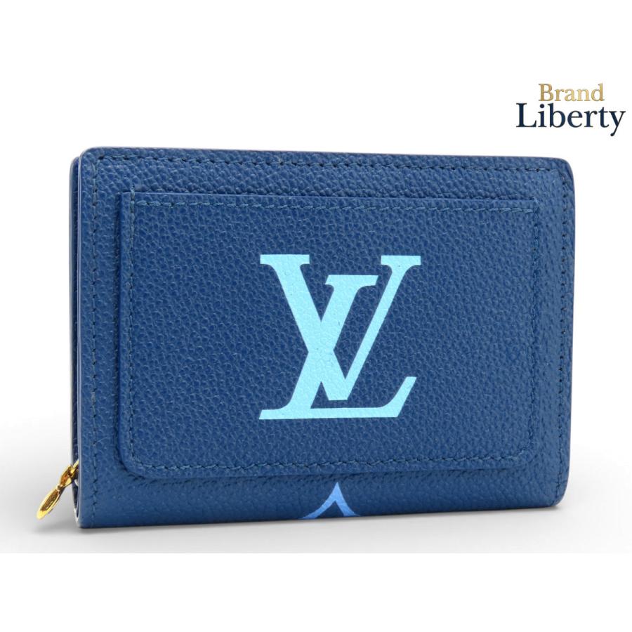 未使用 ルイヴィトン LOUIS VUITTON モノグラム アンプラント LVグラディエント ポルトフォイユ クレア 二つ折り財布 コンパクト財布 ブルー ホワイト レザー M82329 LOUIS VUITTON（ルイ・ヴィトン） 未使用 モノグラム アンプラント LV
