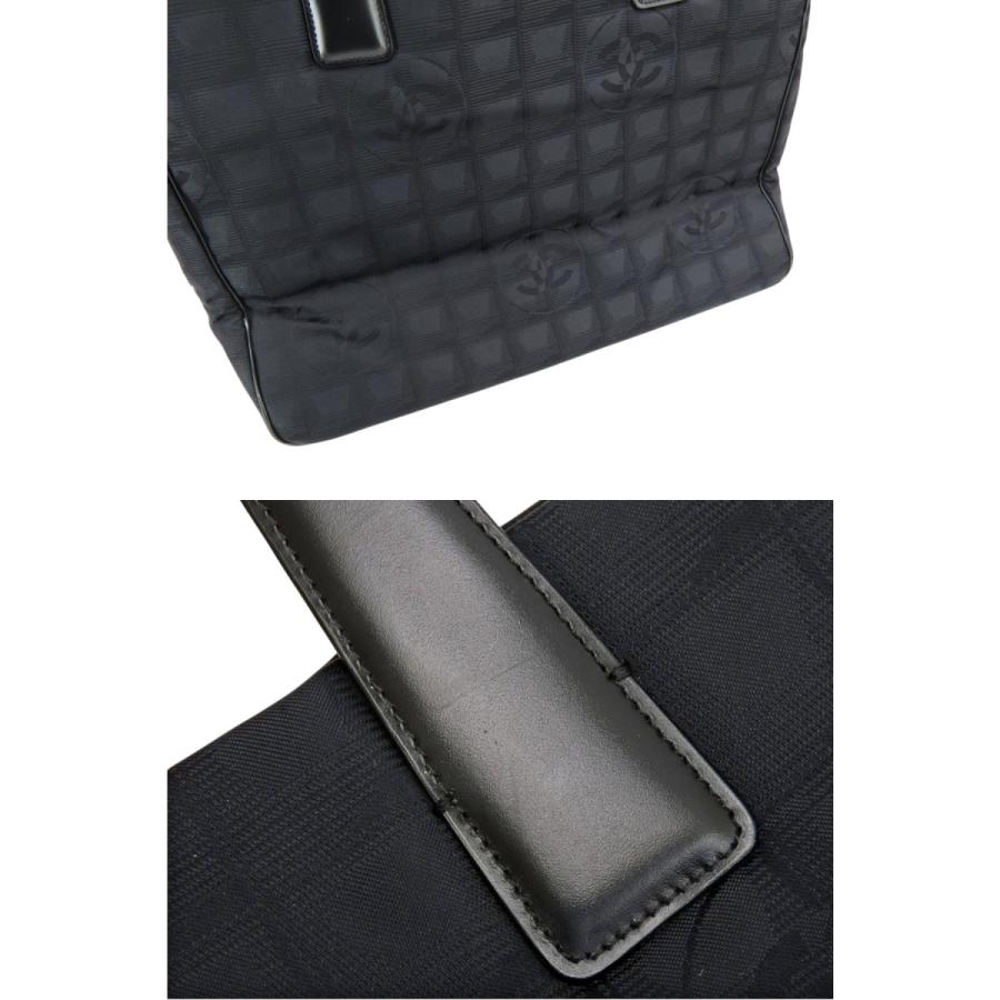 新品同様 シャネル CHANEL ニュートラベルライン トートMM トートバッグ ショルダーバッグ ブラック ナイロン A15991の画像