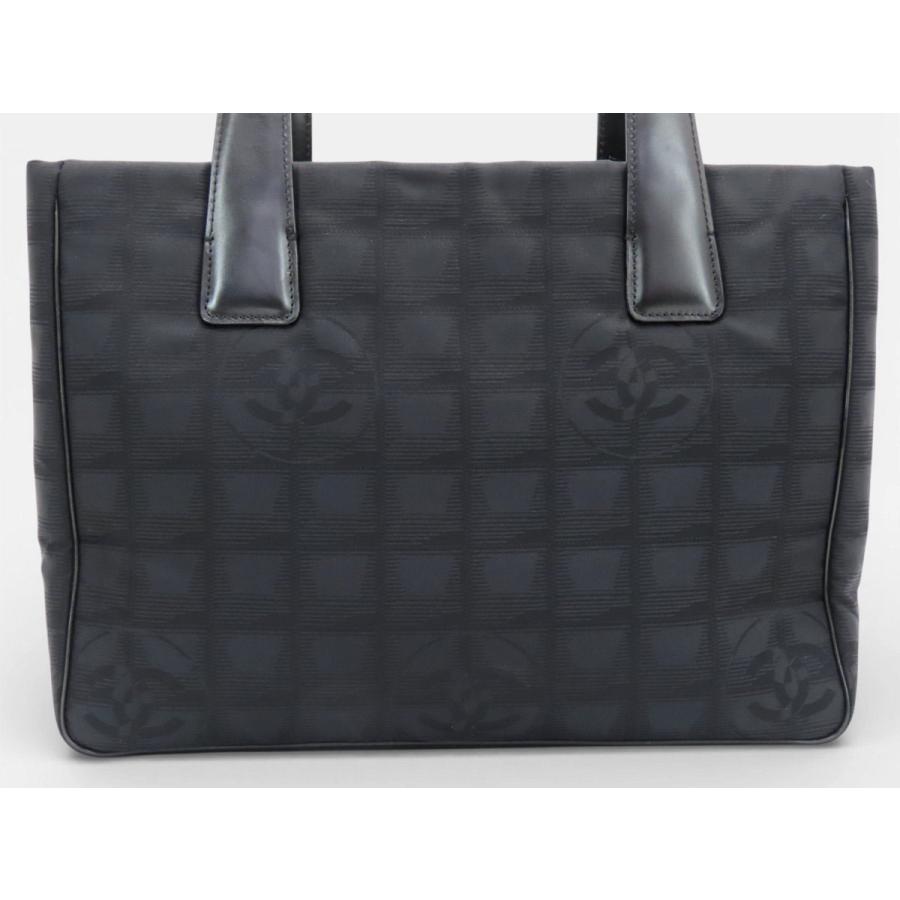 超美品 シャネル CHANEL ニュートラベルライン トートPM トートバッグ ショルダーバッグ ブラック ナイロン レザー A20457の画像