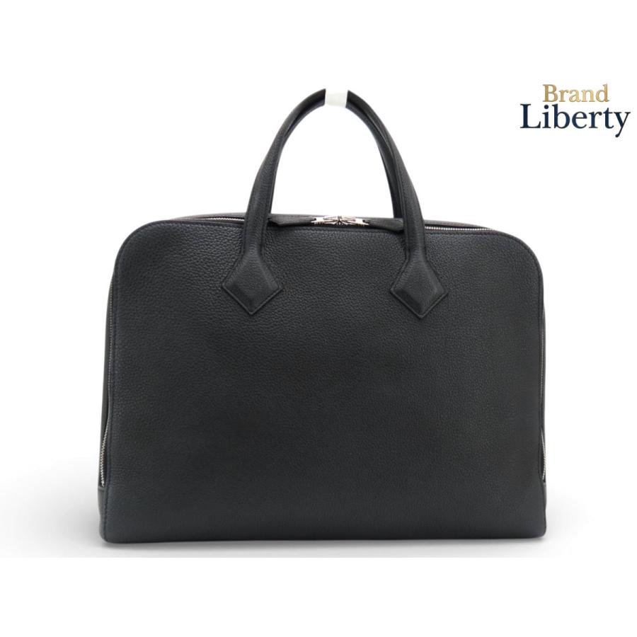 【極美品】ヴァレスクトラ　ブリーフケース　ブラック　黒　ボストンバッグ HERMES（エルメス） ほぼ新品 ヴィクトリア ライト ハンドバッグ