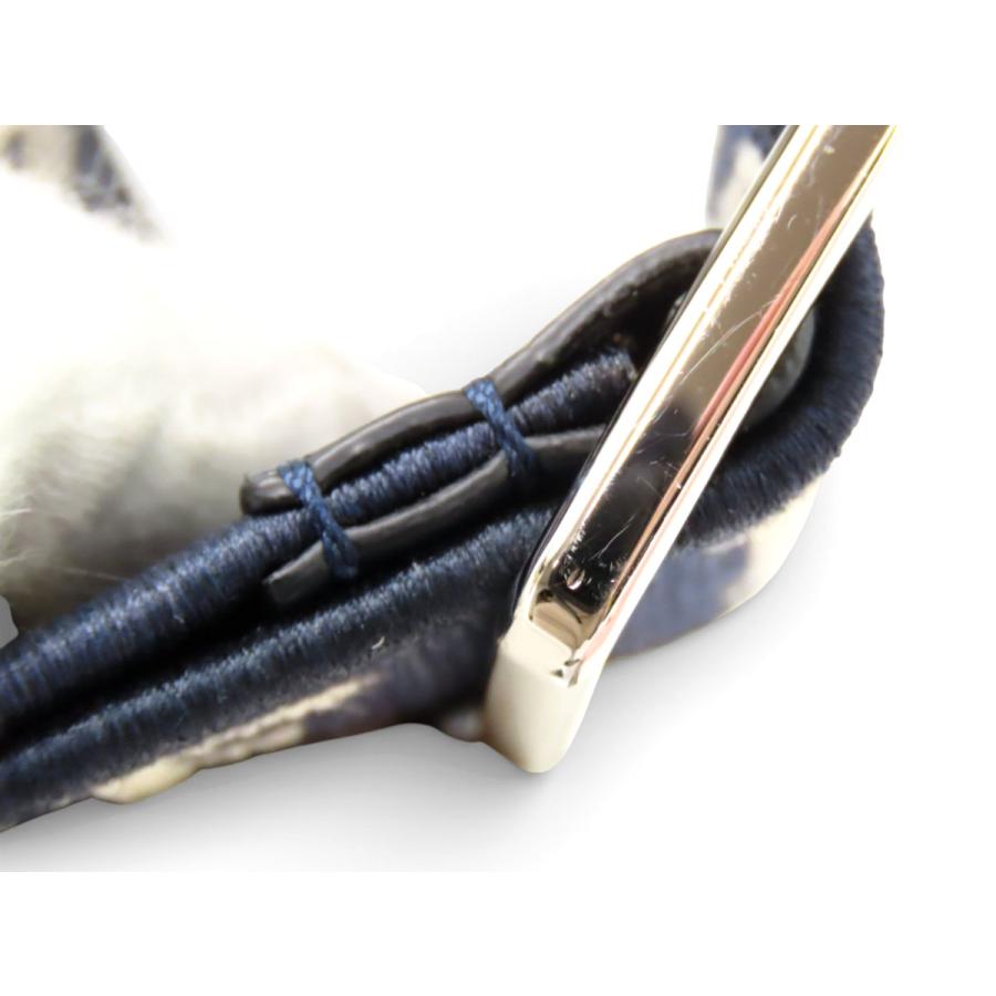 ほぼ新品 ロエベ LOEWE アナグラム ロゴ Dリング ショルダーストラップ ディープネイビー キャンバス レザー C073R53 01 LOEWE（ロエベ） ほぼ新品 アナグラム ロゴ Dリング ショルダー