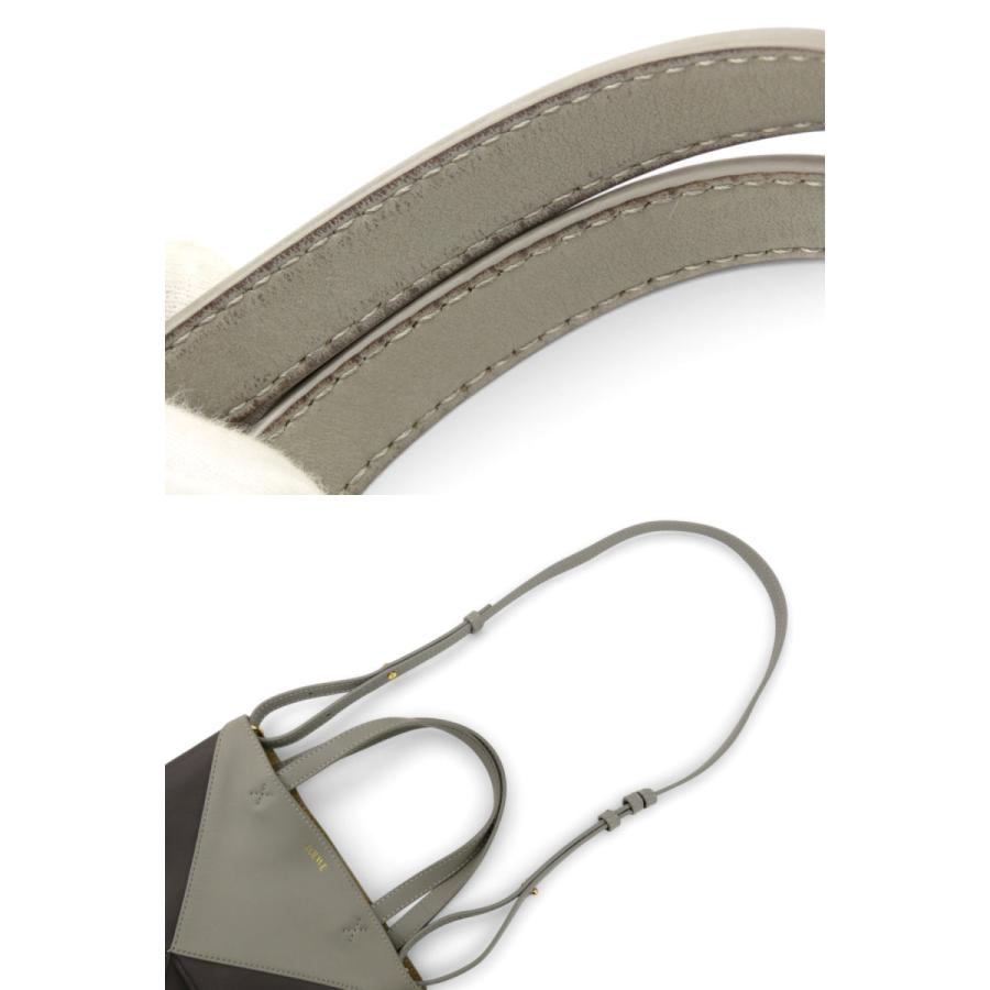 美品 ロエベ LOEWE パズルフォルド トート ミニ 2WAY ハンドバッグ トートバッグ ショルダーバッグ パールグレー A779V25X07の画像