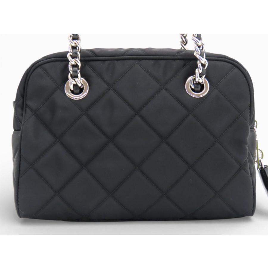 プラダ ブラック ノベルティハンドバッグ キルティング ブラックバッグ PRADA（プラダ） 新品同様 テスート インプントゥ キルティング