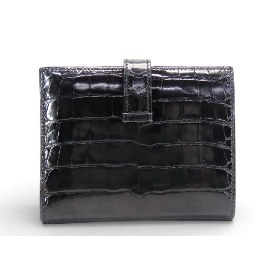 HERMES（エルメス） 美品 ベアンコンパクト アリゲーターシャイニー 二