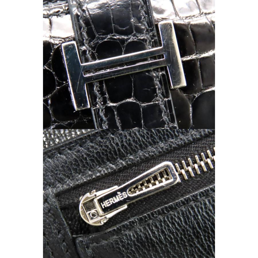 HERMES（エルメス） 美品 ベアンコンパクト アリゲーターシャイニー 二