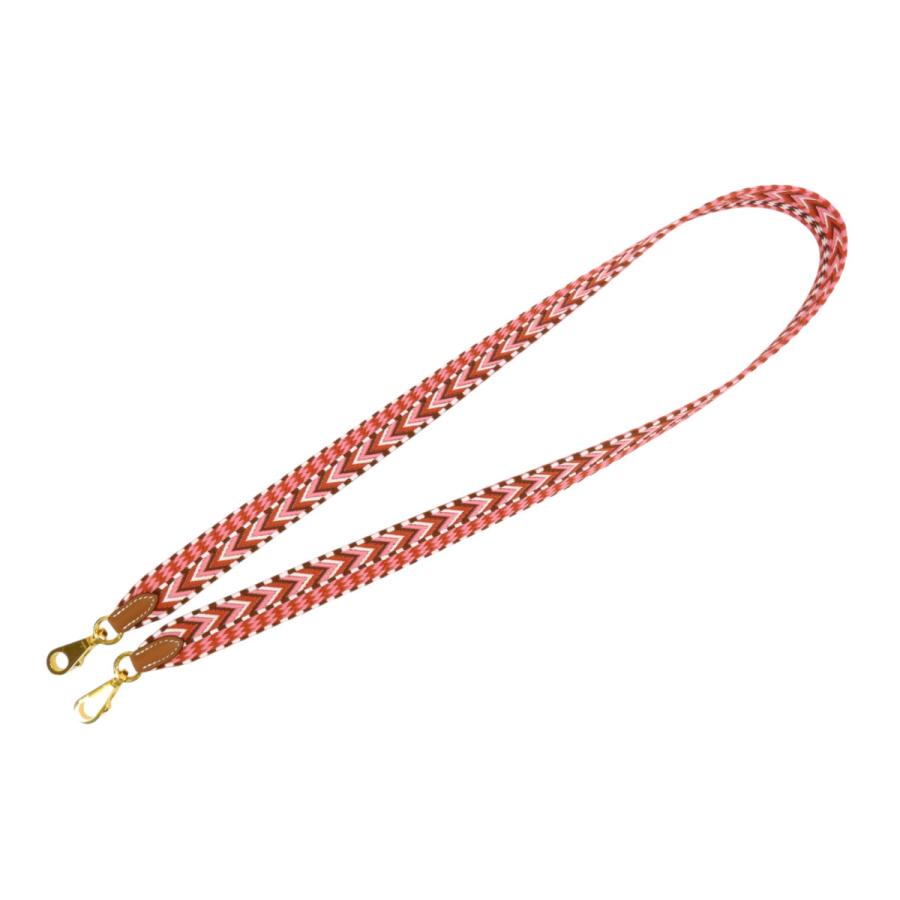 激レア新品同様 エルメス HERMES バンドリエール サングル カヴァル 25mm ショルダーストラップ 調節不可 ローズコンフェッティ ホワイト オレンジ ブラウン トワル スイフト ゴールド金具 Y刻 HERMES（エルメス） 激レア新品同様 バンドリエール サングル カヴァル