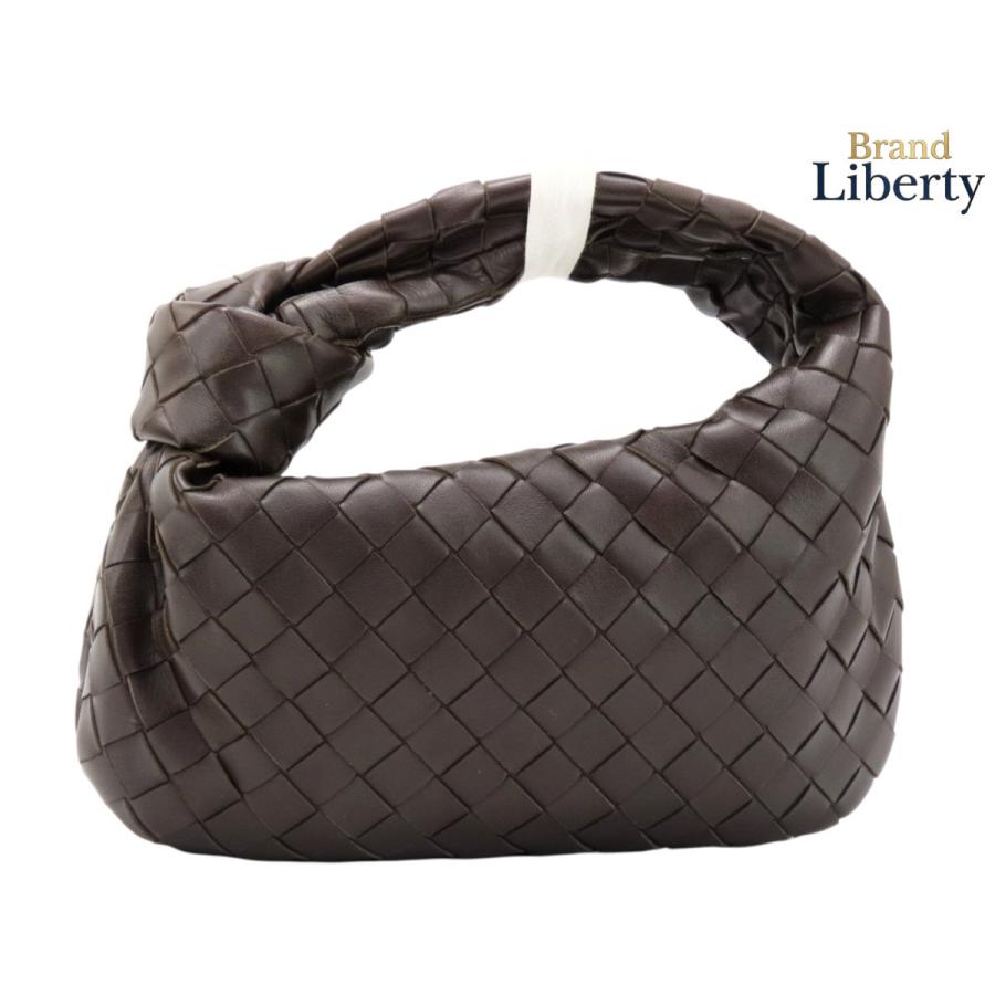 未使用 ボッテガ ヴェネタ BOTTEGA VENETA イントレチャート ミニ ジョディ ナッパ ワンショルダーバッグ ホーボーバッグ ハンドバッグ フォンデンテ ダークブラウン ラムレザー 651876 BOTTEGA VENETA（ボッテガ・ヴェネタ） 未使用 ボッテガ ヴェネタ