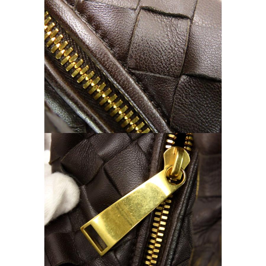 未使用 ボッテガ ヴェネタ BOTTEGA VENETA イントレチャート ミニ ジョディ ナッパ ワンショルダーバッグ ホーボーバッグ ハンドバッグ フォンデンテ ダークブラウン ラムレザー 651876 BOTTEGA VENETA（ボッテガ・ヴェネタ） 未使用 ボッテガ ヴェネタ