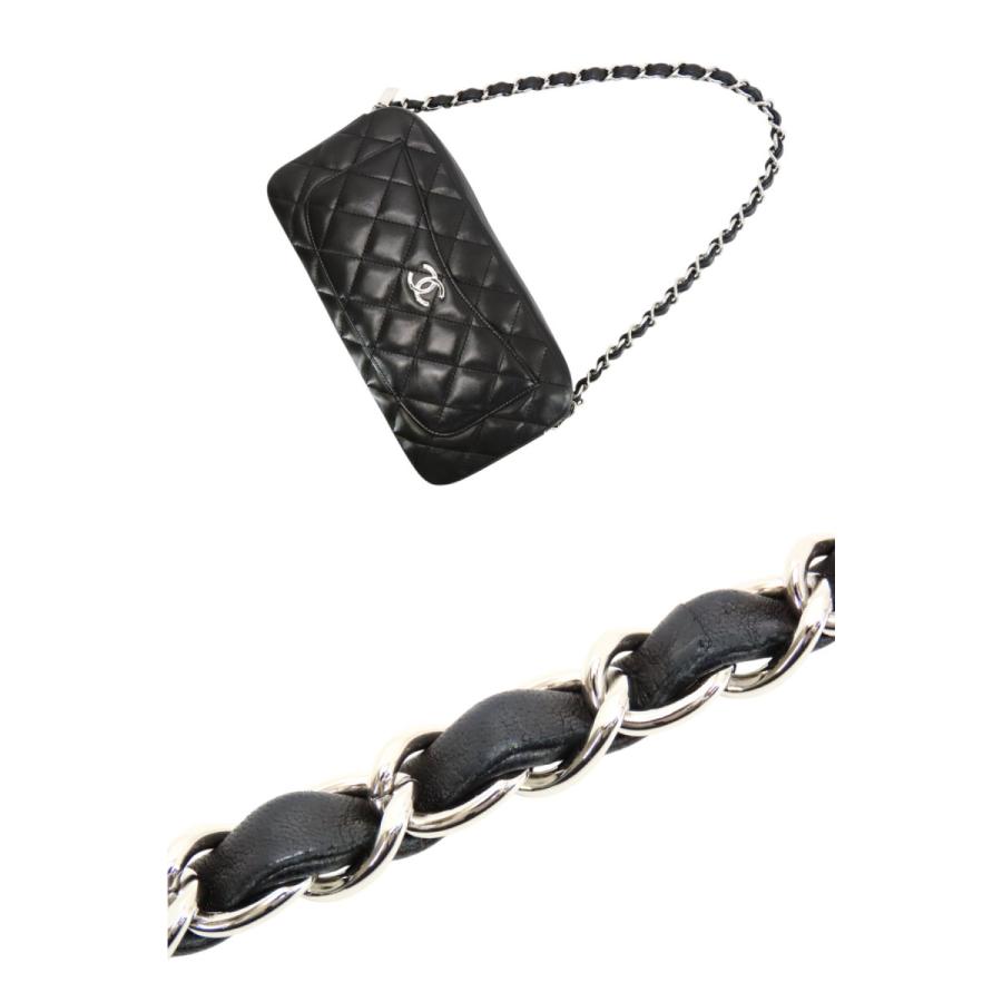 美品 シャネル CHANEL マトラッセ ココマーク カメラ バッグ チェーンショルダーバッグ ワンショルダーバッグ ショルダーポーチ ポシェット ブラック シルバー金具 ラムスキン A29857 CHANEL（シャネル） 美品 マトラッセ ココマーク カメラ バッグ