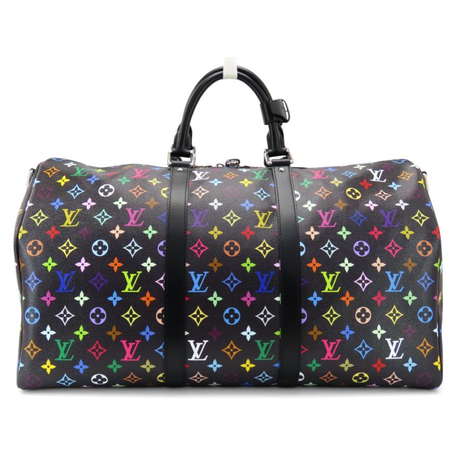 ほぼ新品 ルイヴィトン LOUIS VUITTON モノグラム マルチカラー キーポル バンドリエール 50 2WAY ボストンバッグ ハンドバッグ ブラック レザー M13745の画像