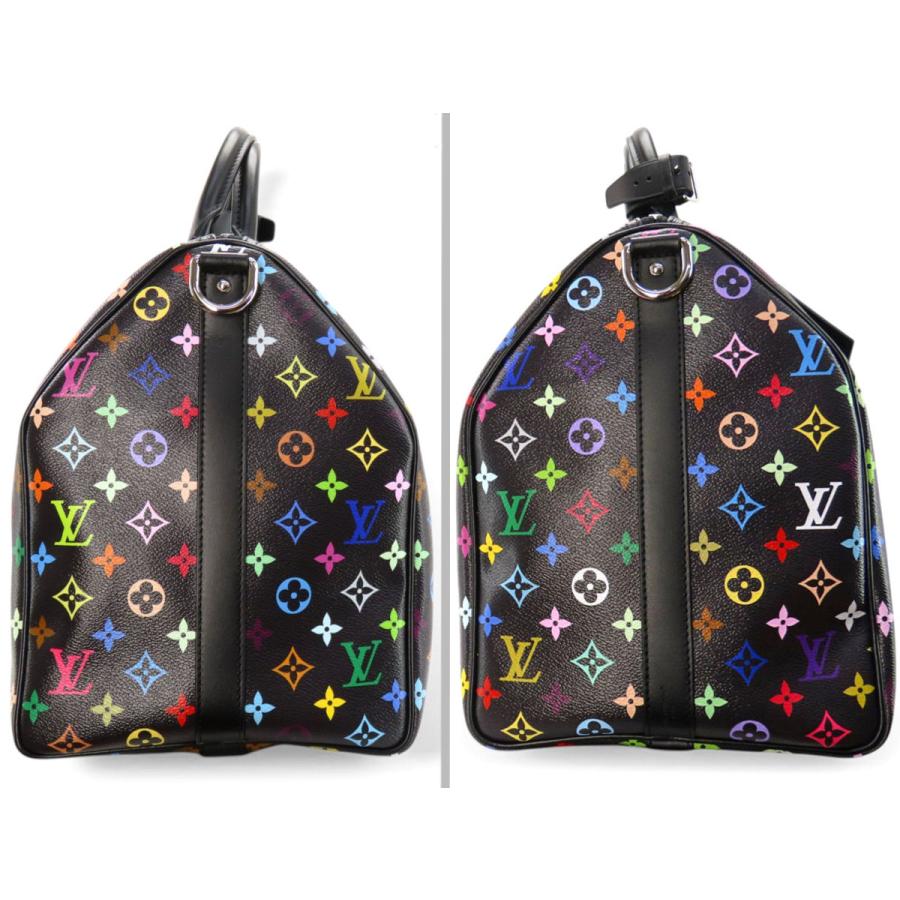 ほぼ新品 ルイヴィトン LOUIS VUITTON モノグラム マルチカラー キーポル バンドリエール 50 2WAY ボストンバッグ ハンドバッグ ブラック レザー M13745の画像
