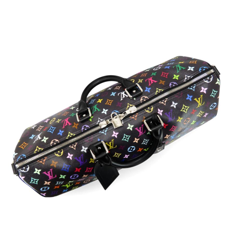 ほぼ新品 ルイヴィトン LOUIS VUITTON モノグラム マルチカラー キーポル バンドリエール 50 2WAY ボストンバッグ ハンドバッグ ブラック レザー M13745の画像