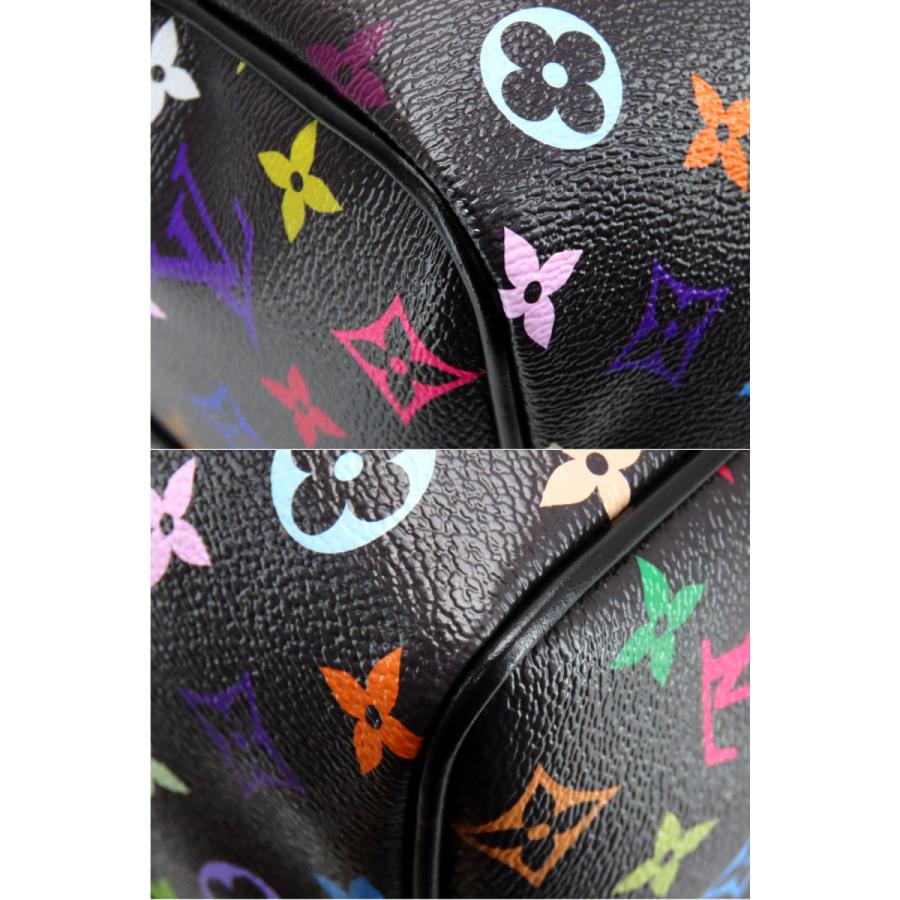ほぼ新品 ルイヴィトン LOUIS VUITTON モノグラム マルチカラー キーポル バンドリエール 50 2WAY ボストンバッグ ハンドバッグ ブラック レザー M13745の画像