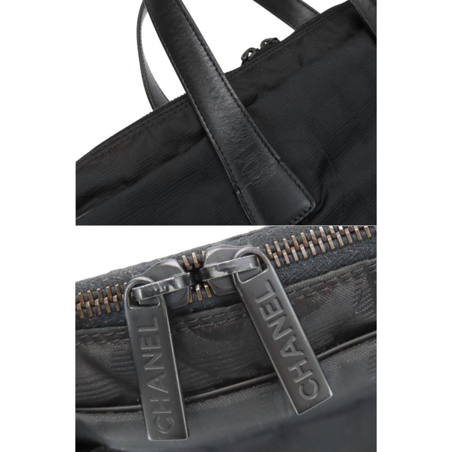 美品 シャネル CHANEL ニュートラベルライン ブリーフケース ビジネスバッグ 書類かばん ハンドバッグ ブラック ナイロン A15974の画像