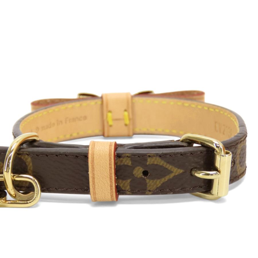 新品同様 ルイヴィトン LOUIS VUITTON モノグラム コリエ バクスターXS ドッグ カラー 小型犬用首輪 ダークブラウン PVC レザー M58073_3